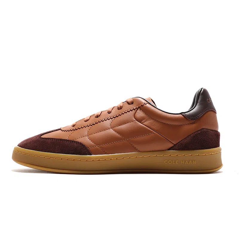 Cole Haan Leather Low Top Sneakers Brown