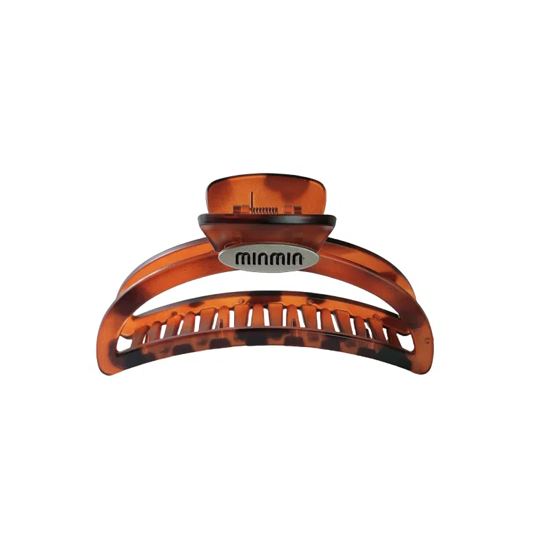 尚先生 气质磨砂棕色月牙大号镂空鲨鱼夹多发量 发夹 女款