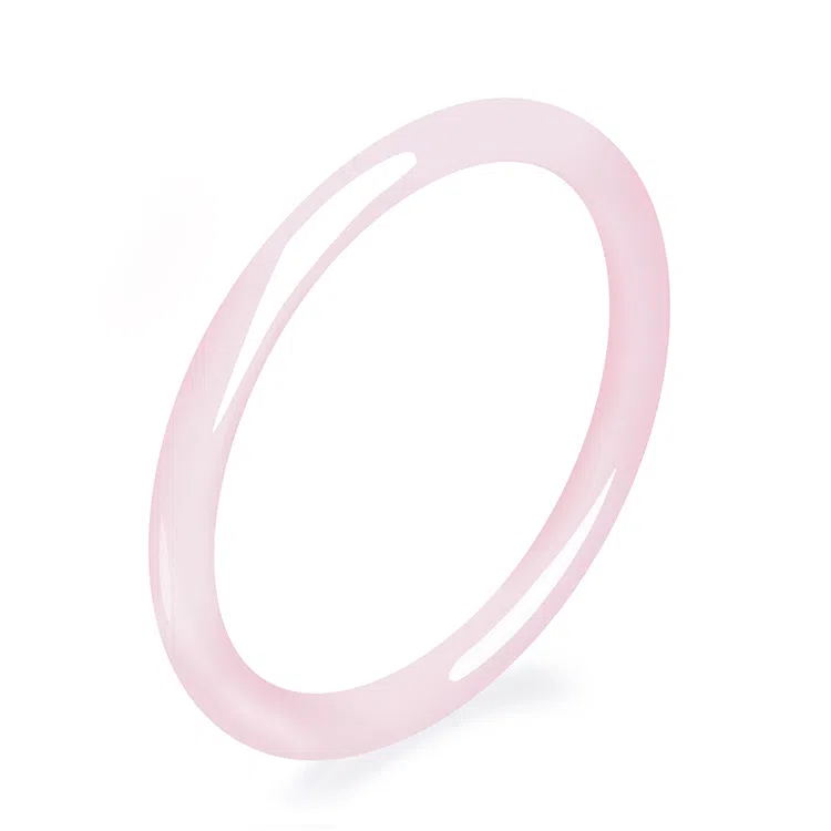 翡翠王朝 蜜桃粉 高品质少女粉新中式原创设计国潮风古风汉服 玉髓 玉石手镯 女款