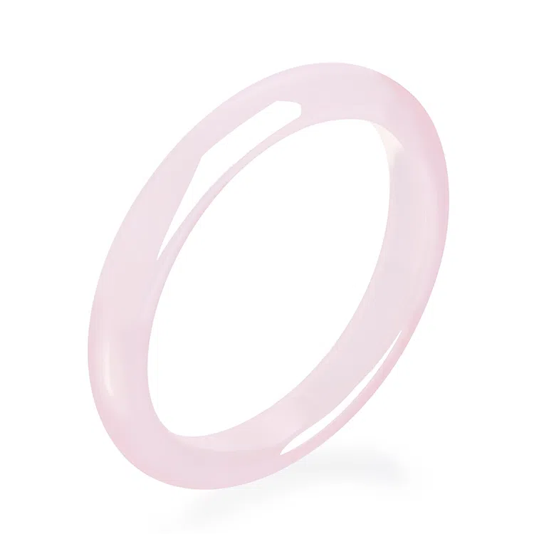 翡翠王朝 蜜桃粉 高品质少女粉新中式原创设计国潮风古风汉服 玉髓 玉石手镯 女款