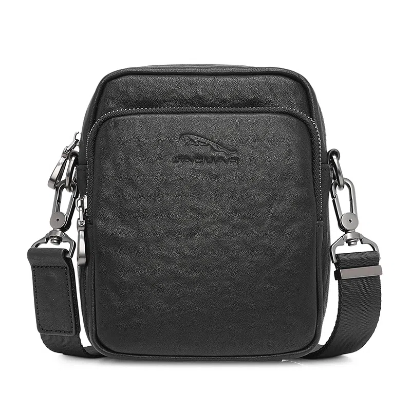 Jaguar Men's Leather Shoulder Bag Black