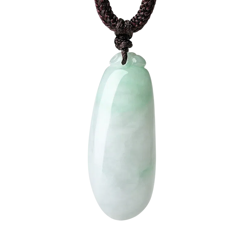 老庙 精致大气新中式福瓜编绳 豆种 翡翠项链 男女同款情侣款