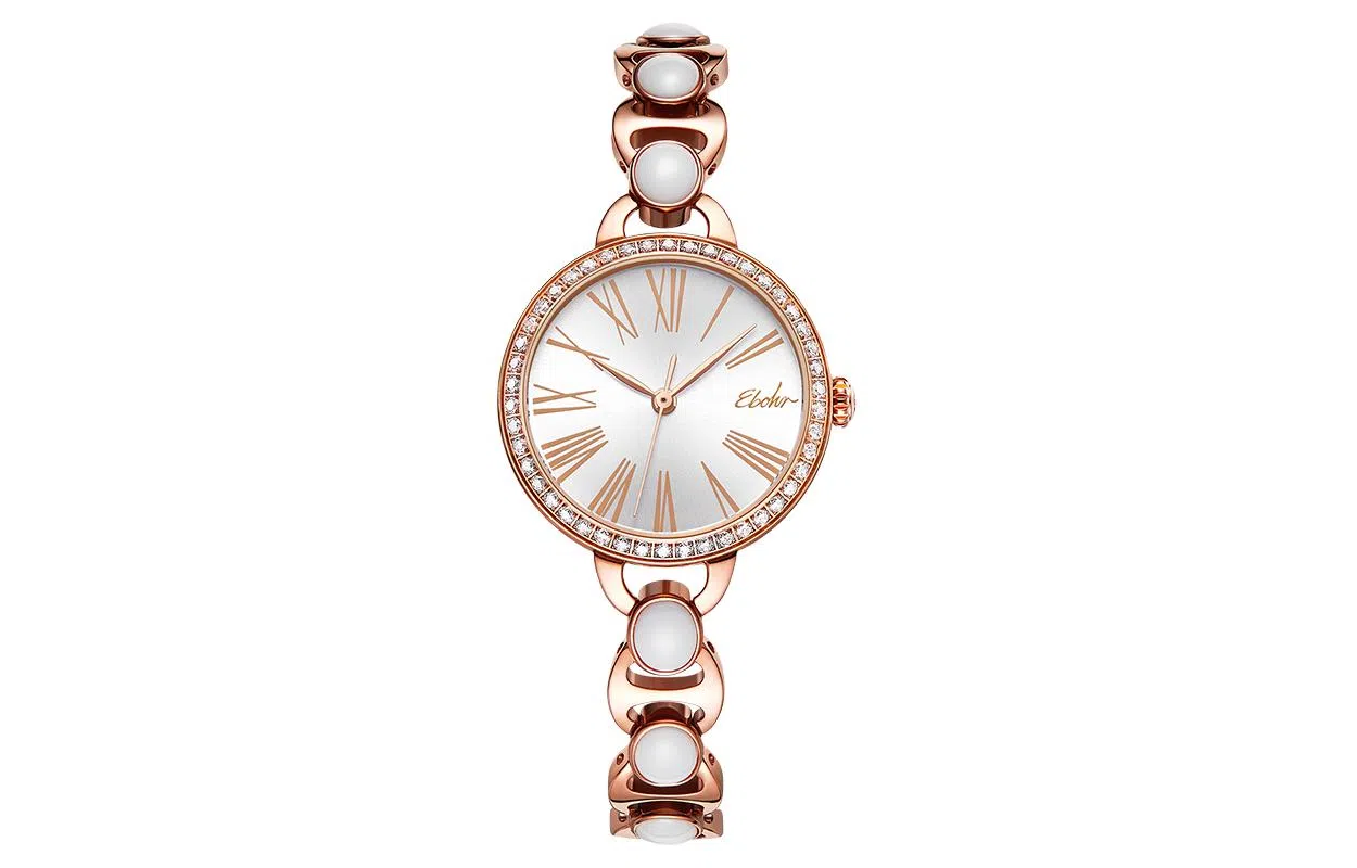 EBOHR Quartz White Dial Woman's Watch