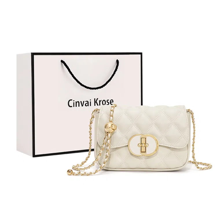 Cinvai&Krose Classic Quilted Bag Black/Ivory