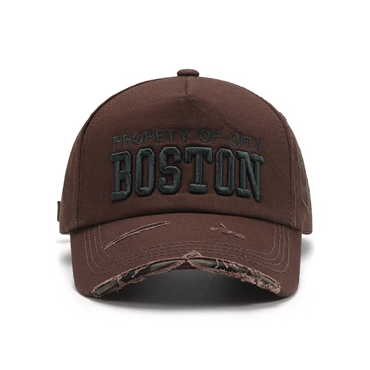 浪莎 废土流浪风五角字母立体刺绣大头围潮酷弯檐显脸小 棉 鸭舌帽 男女同款情侣款