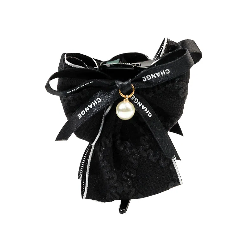 卡铂雅 黑色高级毛绒风气质复古休闲潮流设计 发夹 女款