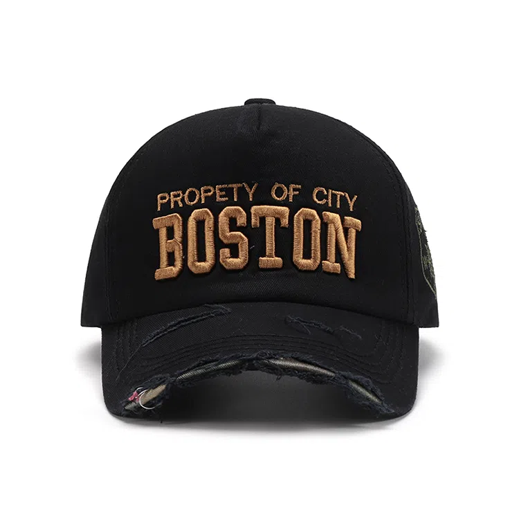 浪莎 废土流浪风五角字母立体刺绣大头围潮酷弯檐显脸小 棉 鸭舌帽 男女同款情侣款