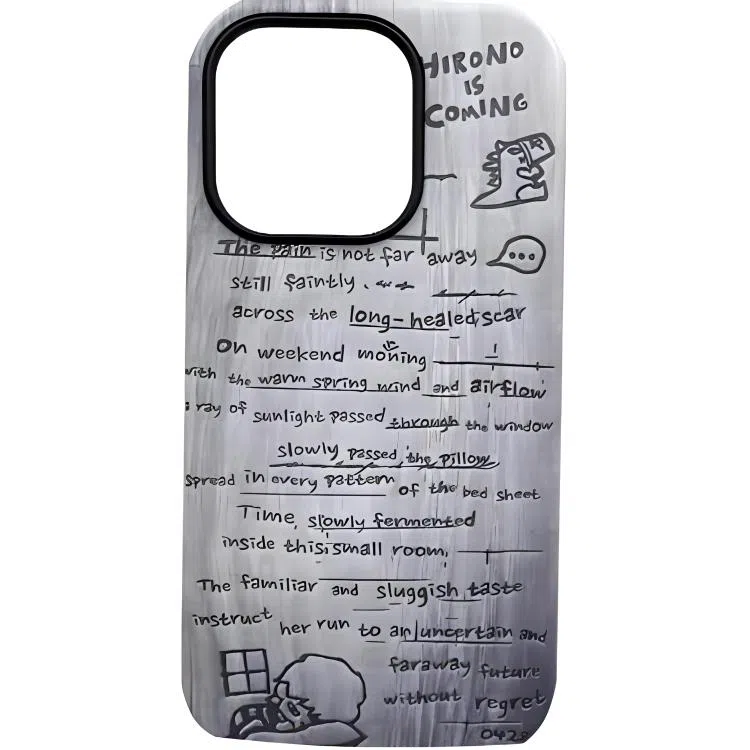 POP MART Hirono Ono Dinosaur Phone Case Gray