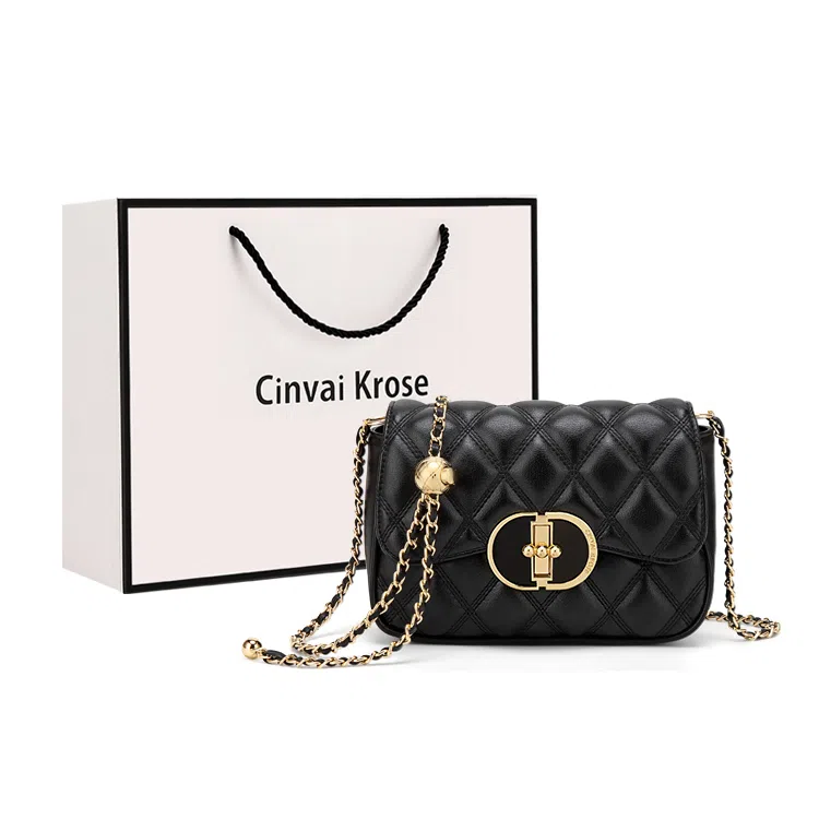 Cinvai&Krose Classic Quilted Bag Black/Ivory