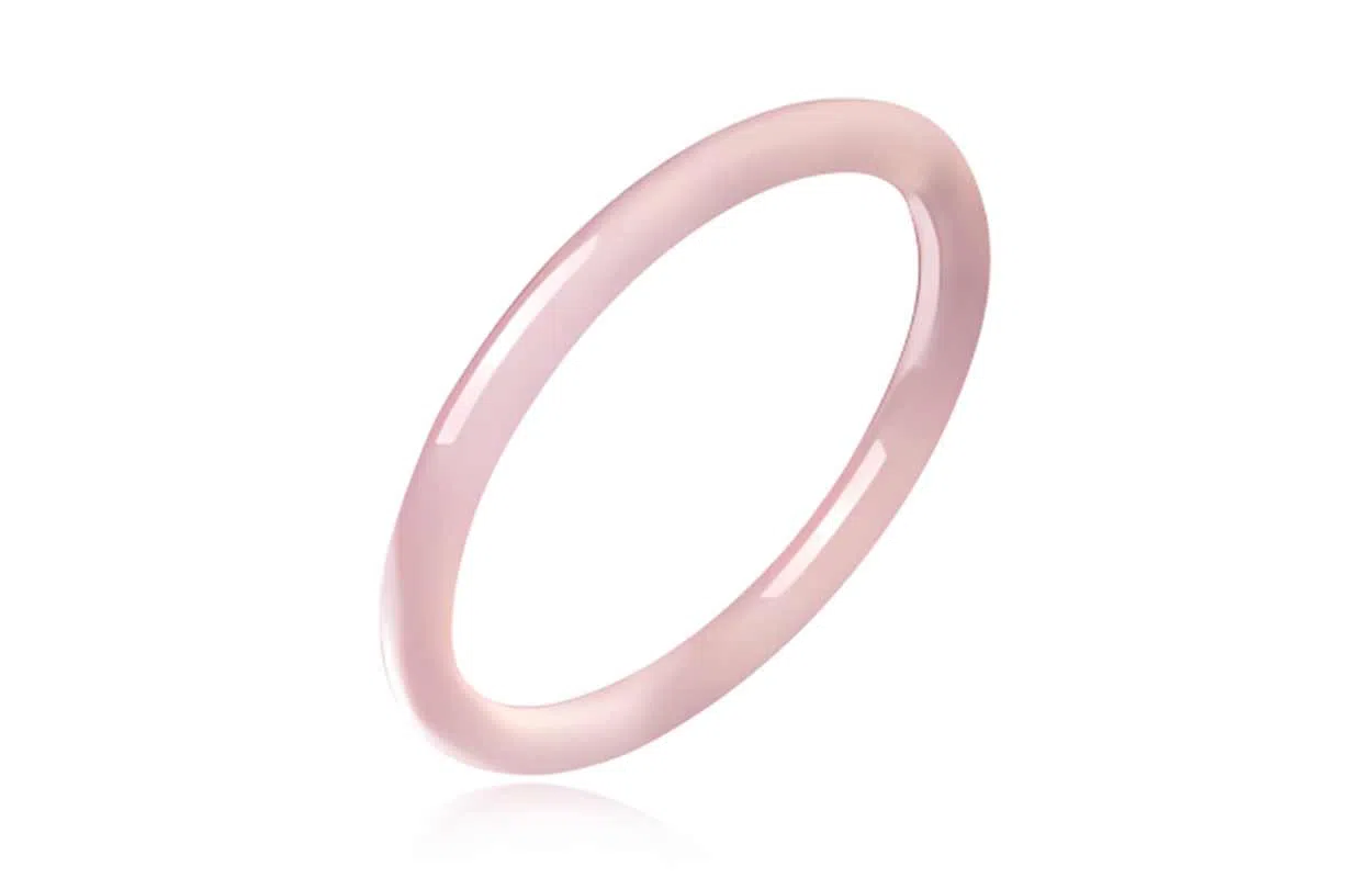 百利金 桃之夭夭 典雅精致轻奢小众温柔气质日常通勤国潮新中式汉服旗袍搭配素圈闭口 玉髓 玉石手镯 男女同款情侣款