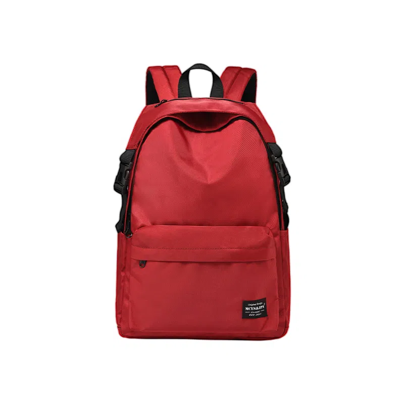 木村耀司 休闲运动简约百搭大容量通勤潮流多功能旅游运动多口袋 牛津纺 电脑包旅行包背包双肩包 男女同款 黑色/红色 大号