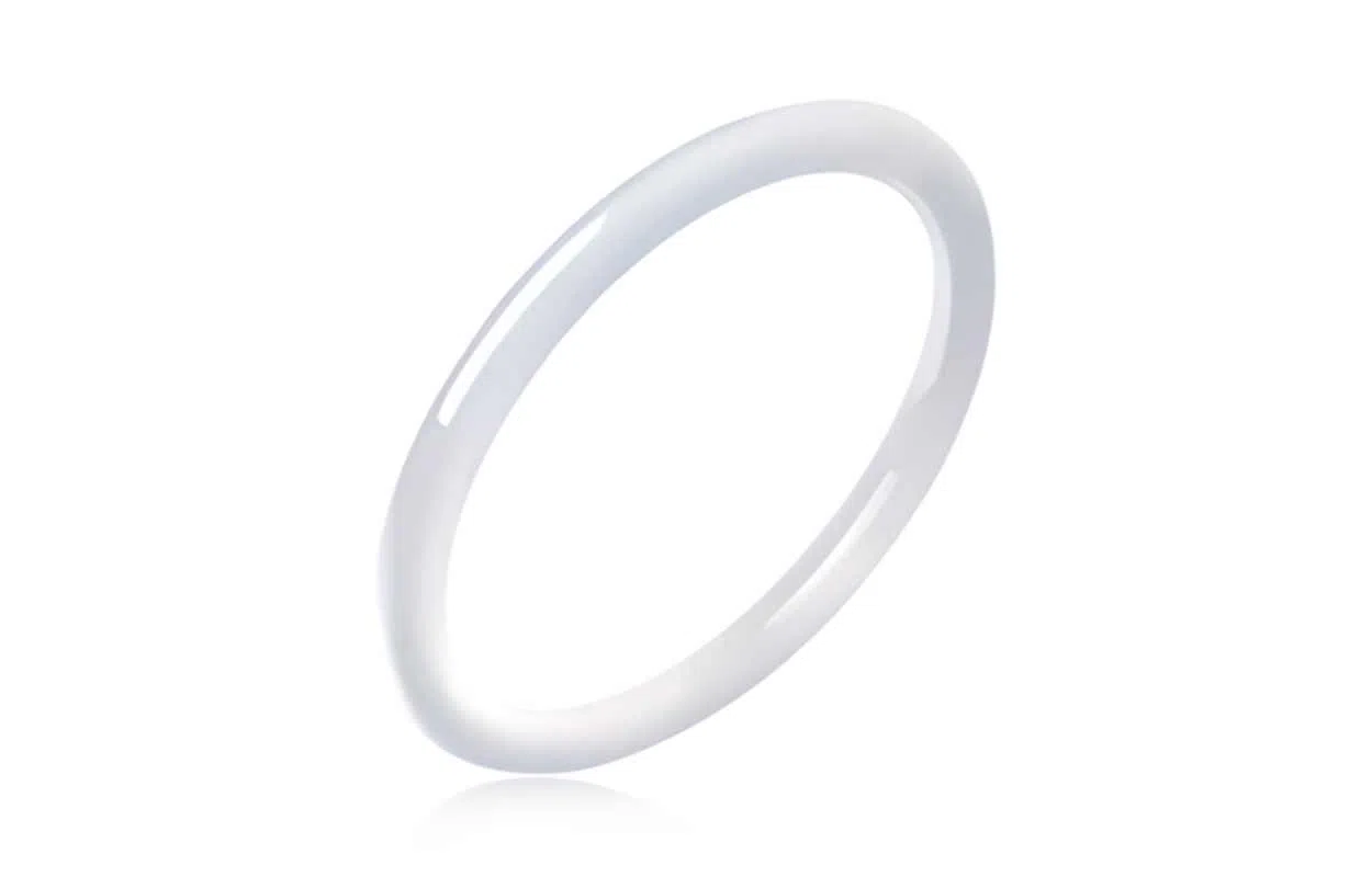 百利金 桃之夭夭 典雅精致轻奢小众温柔气质日常通勤国潮新中式汉服旗袍搭配素圈闭口 玉髓 玉石手镯 男女同款情侣款