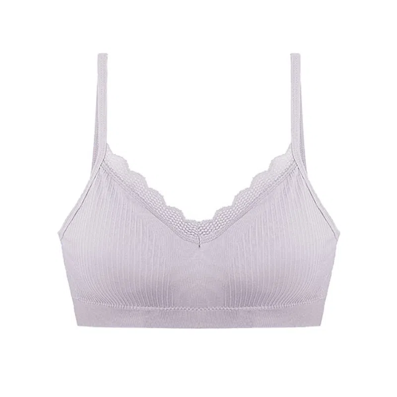 二三二三 纯色简约舒适无痕无钢圈收副乳小胸聚拢背心式美背文胸 女款