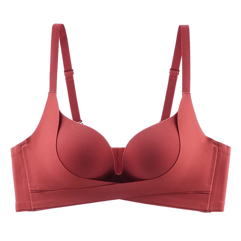 莫代尔 小胸聚拢提拉侧收无钢圈不空杯显大防下垂无痕胸罩可调节肩带文胸 女款 组合装