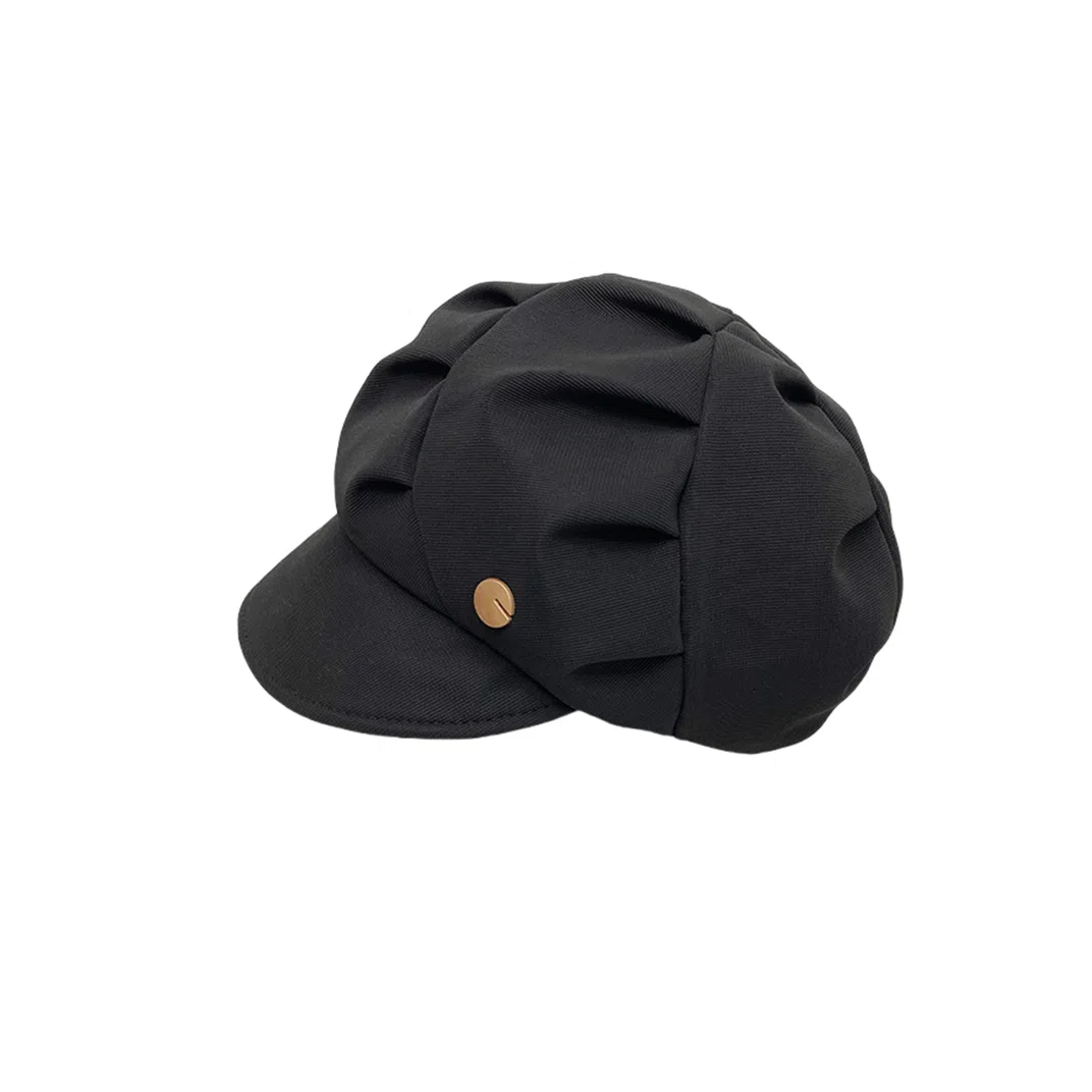 撞青春 云朵褶皱包八角素颜短檐 腈纶 贝雷帽 女款