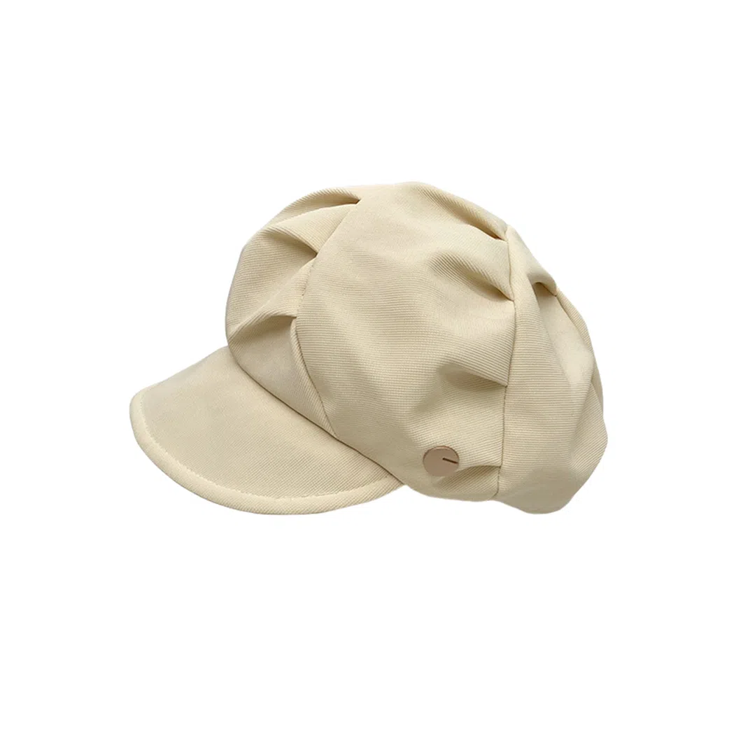 撞青春 云朵褶皱包八角素颜短檐 腈纶 贝雷帽 女款