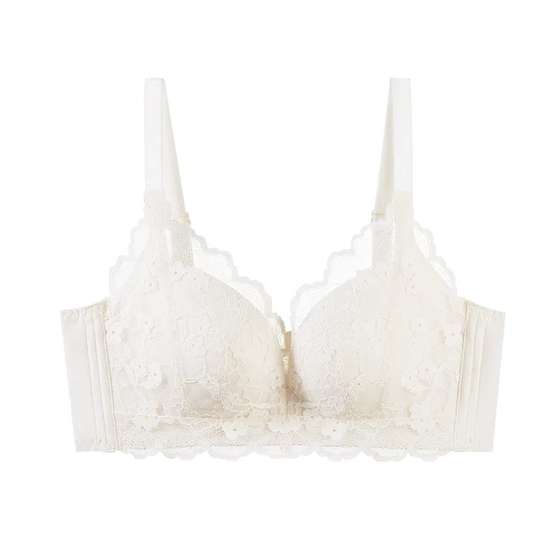 都市丽人 花卉手掌杯小胸聚拢显大舒适软支撑立体提拉性感蕾丝文胸 女款