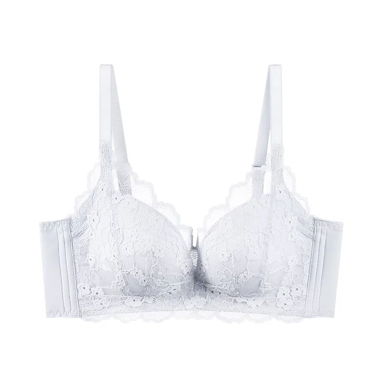 都市丽人 花卉手掌杯小胸聚拢显大舒适软支撑立体提拉性感蕾丝文胸 女款