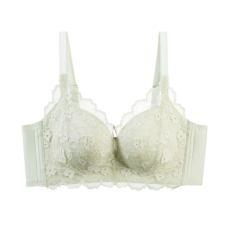 都市丽人 花卉手掌杯小胸聚拢显大舒适软支撑立体提拉性感蕾丝文胸 女款