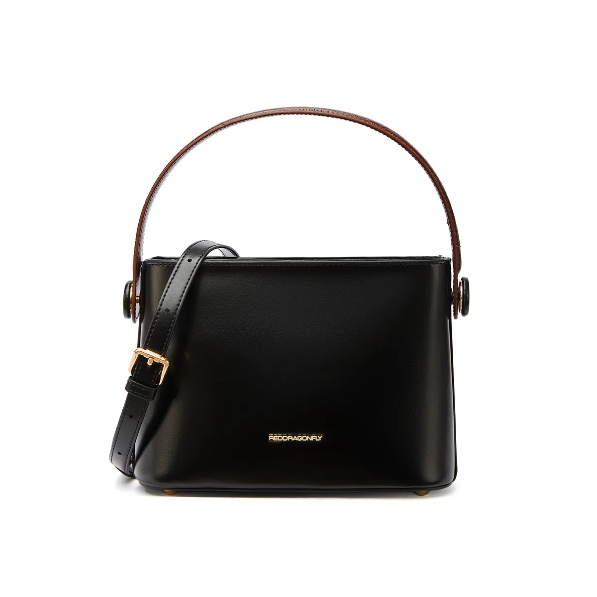 红蜻蜓 简约时尚设计高级感通勤小众通勤包 牛皮拼超细纤维合成革 手提包单肩包斜挎包 中号 女款 米白色/黑色