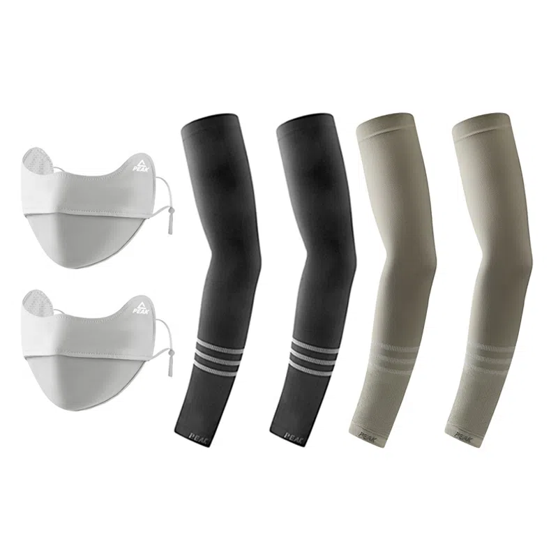 匹克 冰丝袖套防紫外线夏季户外骑行冰柱袖护手臂透气 锦纶 防晒袖 男女同款情侣款