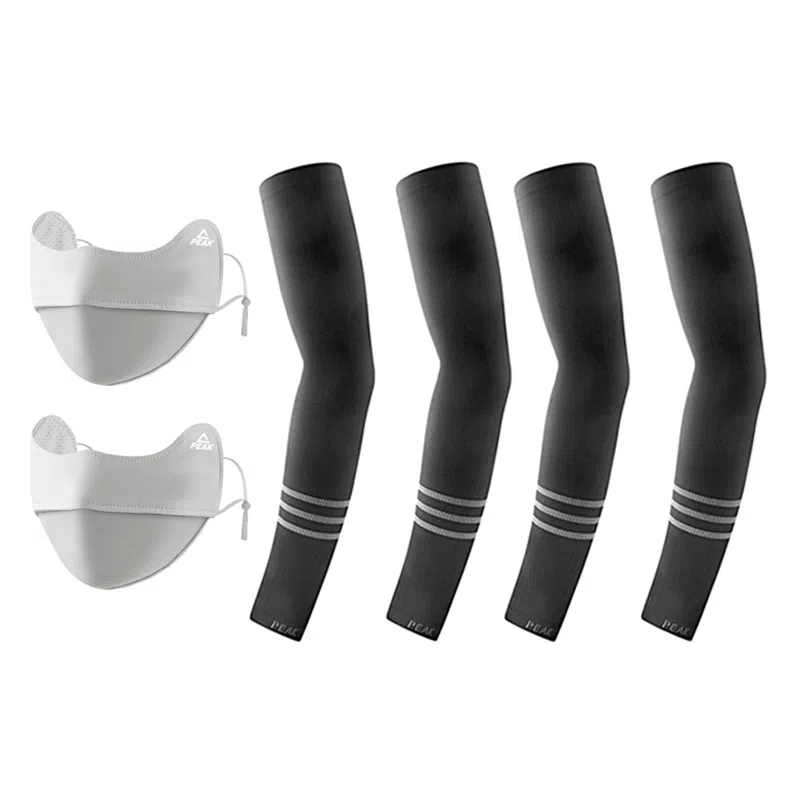 匹克 冰丝袖套防紫外线夏季户外骑行冰柱袖护手臂透气 锦纶 防晒袖 男女同款情侣款