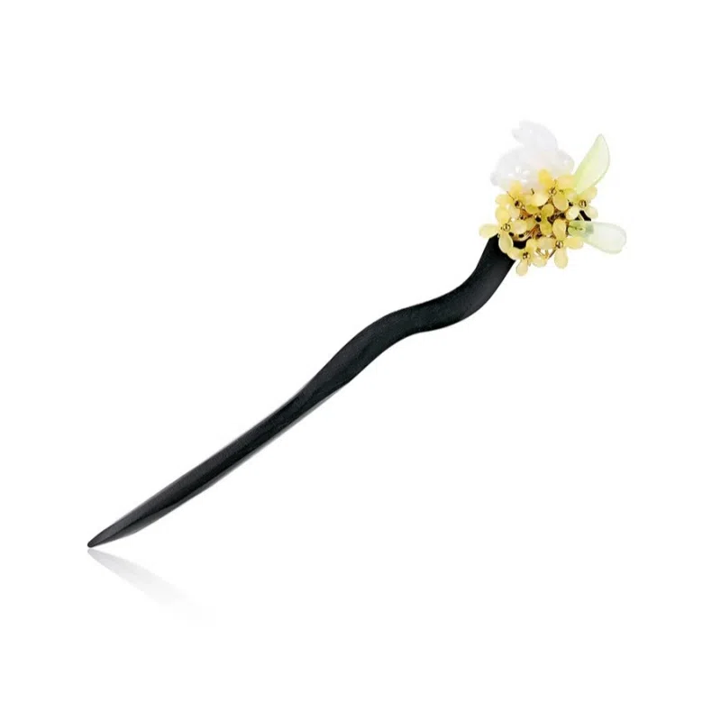 尚先生 玉桂兔发饰新中式古风简约发钗盘发木簪汉服旗袍 发簪 女款