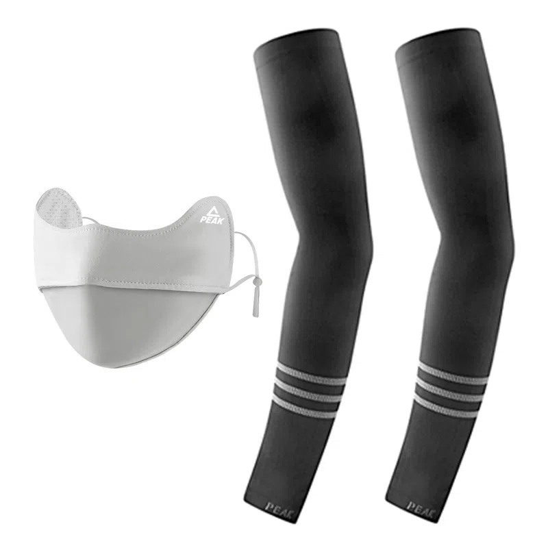 匹克 冰丝袖套防紫外线夏季户外骑行冰柱袖护手臂透气 锦纶 防晒袖 男女同款情侣款