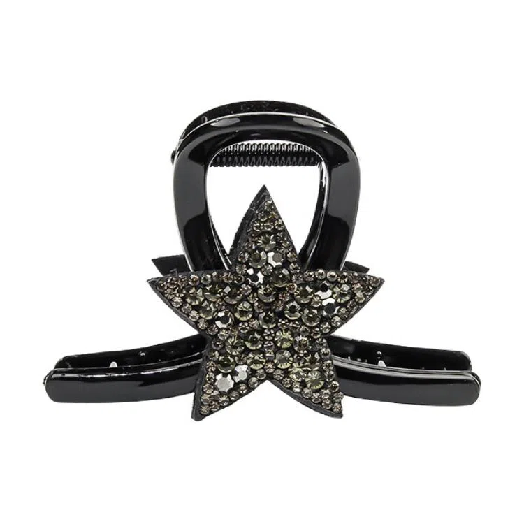 卡铂雅 黑色宝石复古休闲 潮流设计极简高级感港风气质 发夹 女款