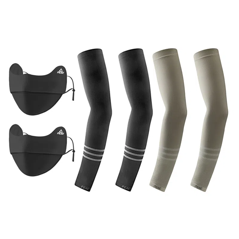 匹克 冰丝袖套防紫外线夏季户外骑行冰柱袖护手臂透气 锦纶 防晒袖 男女同款情侣款