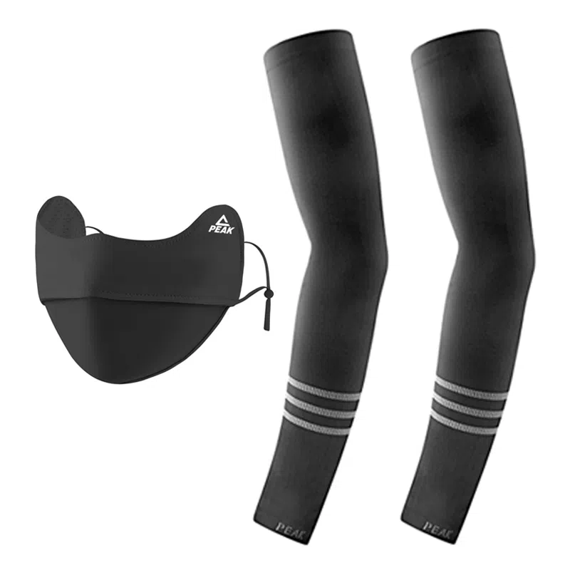 匹克 冰丝袖套防紫外线夏季户外骑行冰柱袖护手臂透气 锦纶 防晒袖 男女同款情侣款