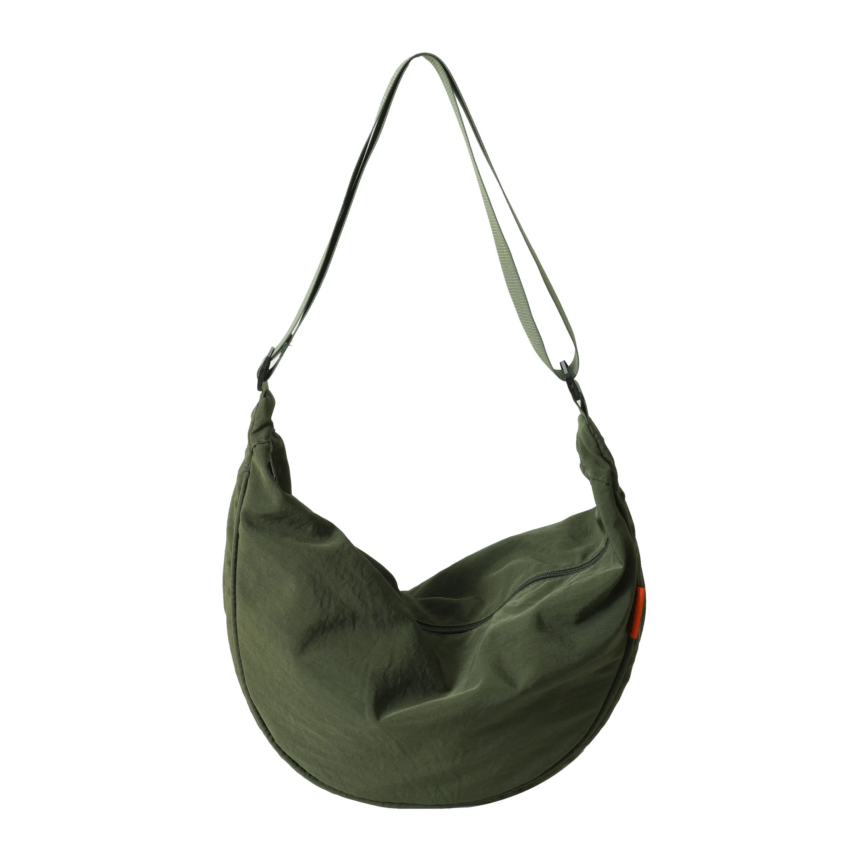 醇龙 大容量休闲简约时尚百搭复古轻便 织物 饺子包腋下包斜挎包 常规 男女同款情侣款 绿色/橘色/深蓝色/浅蓝色/黑色/米白色