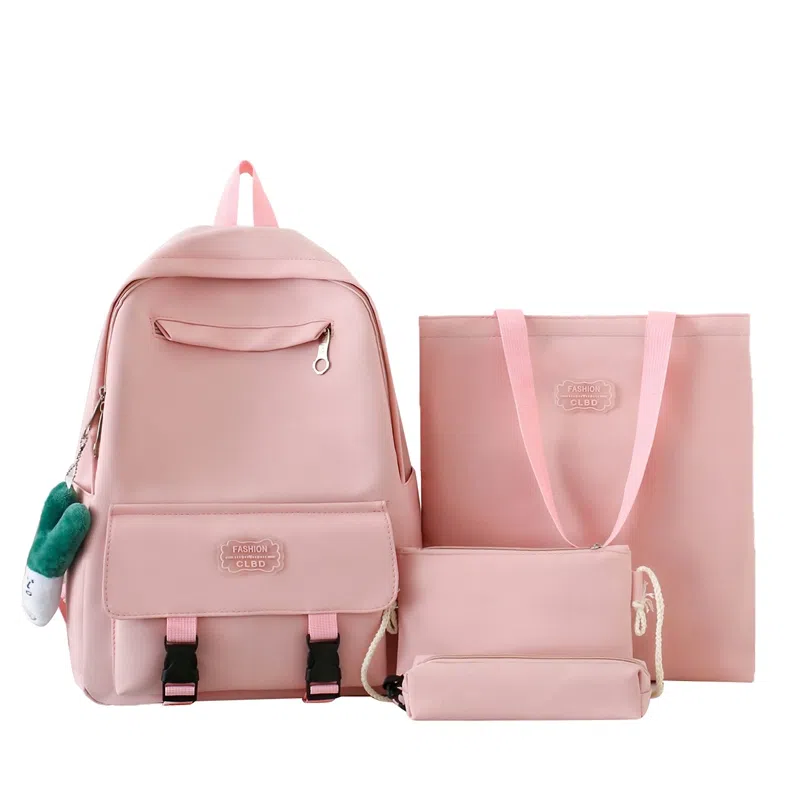 醇龙 可爱书包大容量初中生高中大学生背包简约休闲双肩包尼龙女款多色