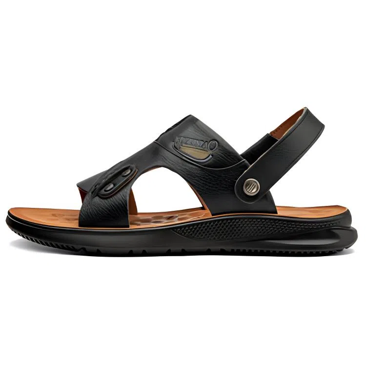 富贵鸟 皮革 舒适百搭通勤潮流 沙滩凉鞋 男款