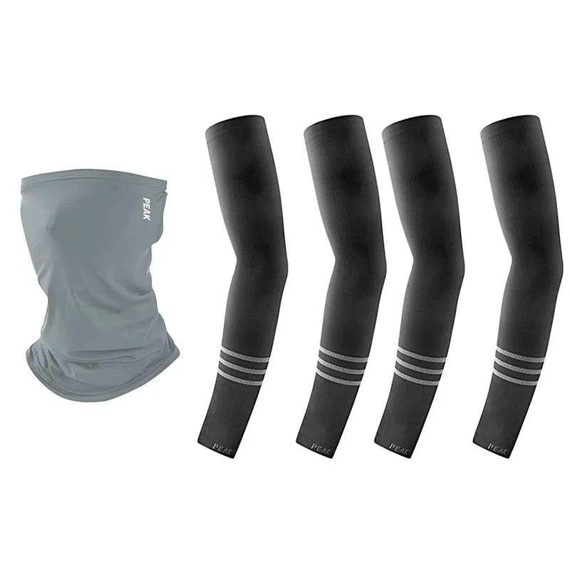 匹克 夏季冰丝防紫外线透气防遮脸外出骑行护颈 锦纶 防晒面罩 男女同款情侣款