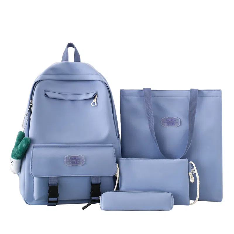 醇龙 可爱书包大容量初中生高中大学生背包简约休闲双肩包尼龙女款多色