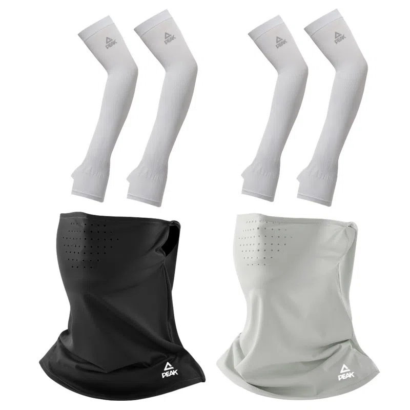 匹克 夏季户外出行防紫外线冰感手臂袖套面罩套装骑行钓鱼必备 锦纶 防晒袖 男女同款情侣款