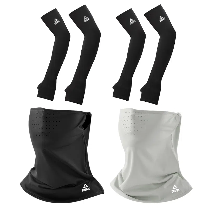 匹克 夏季户外出行防紫外线冰感手臂袖套面罩套装骑行钓鱼必备 锦纶 防晒袖 男女同款情侣款