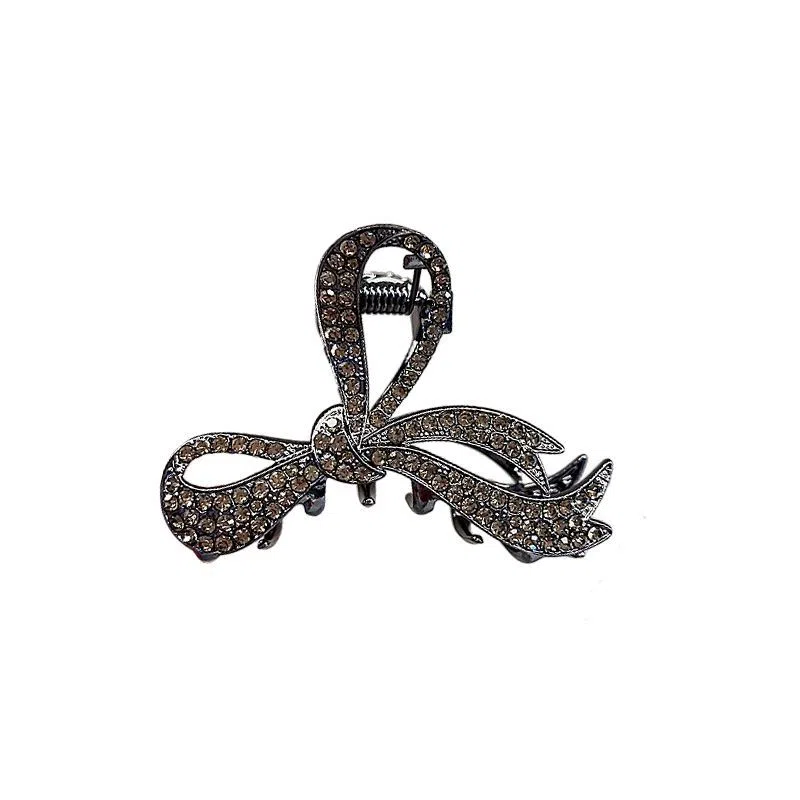 彤彤兔 黑色蝴蝶结抓夹中号高级感后脑勺盘发 鲨鱼夹发量多气质发饰 发夹 女款