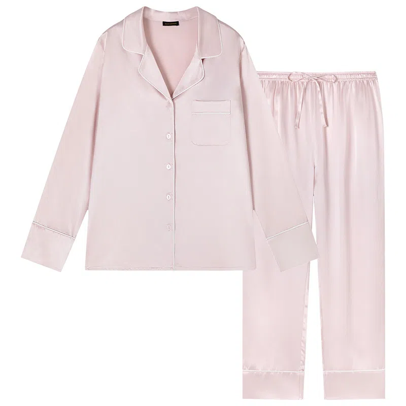 舒雅 桑蚕丝真丝梭织睡衣套装 女款