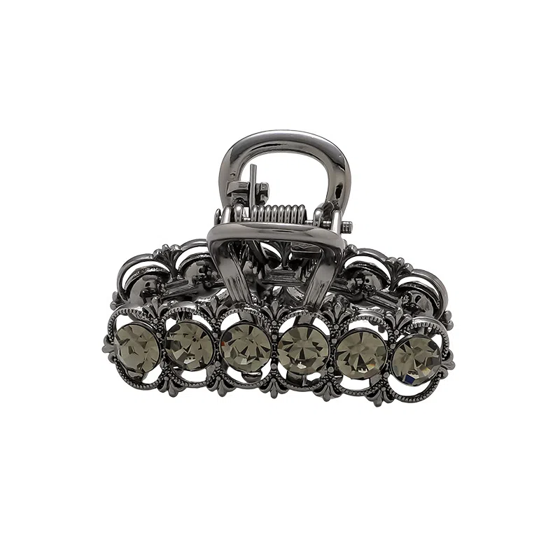 彤彤兔 高级感水钻小号抓夹枪黑发卡小众金属夹刘海碎发 夹子头饰 发夹 女款