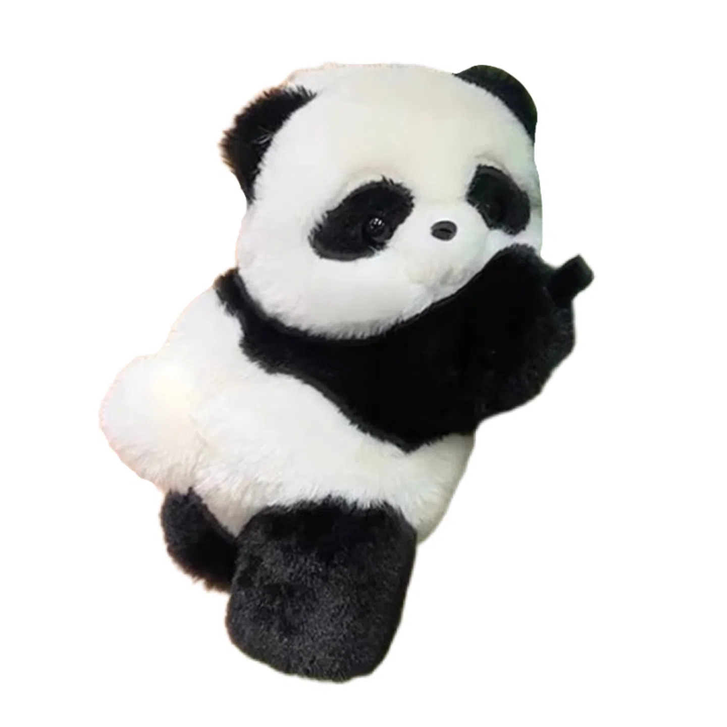 抱竹 古力古力 熊猫趴趴玩偶系列 可爱零钱包 毛绒 斜挎包 常规 男女同款情侣款 黑白