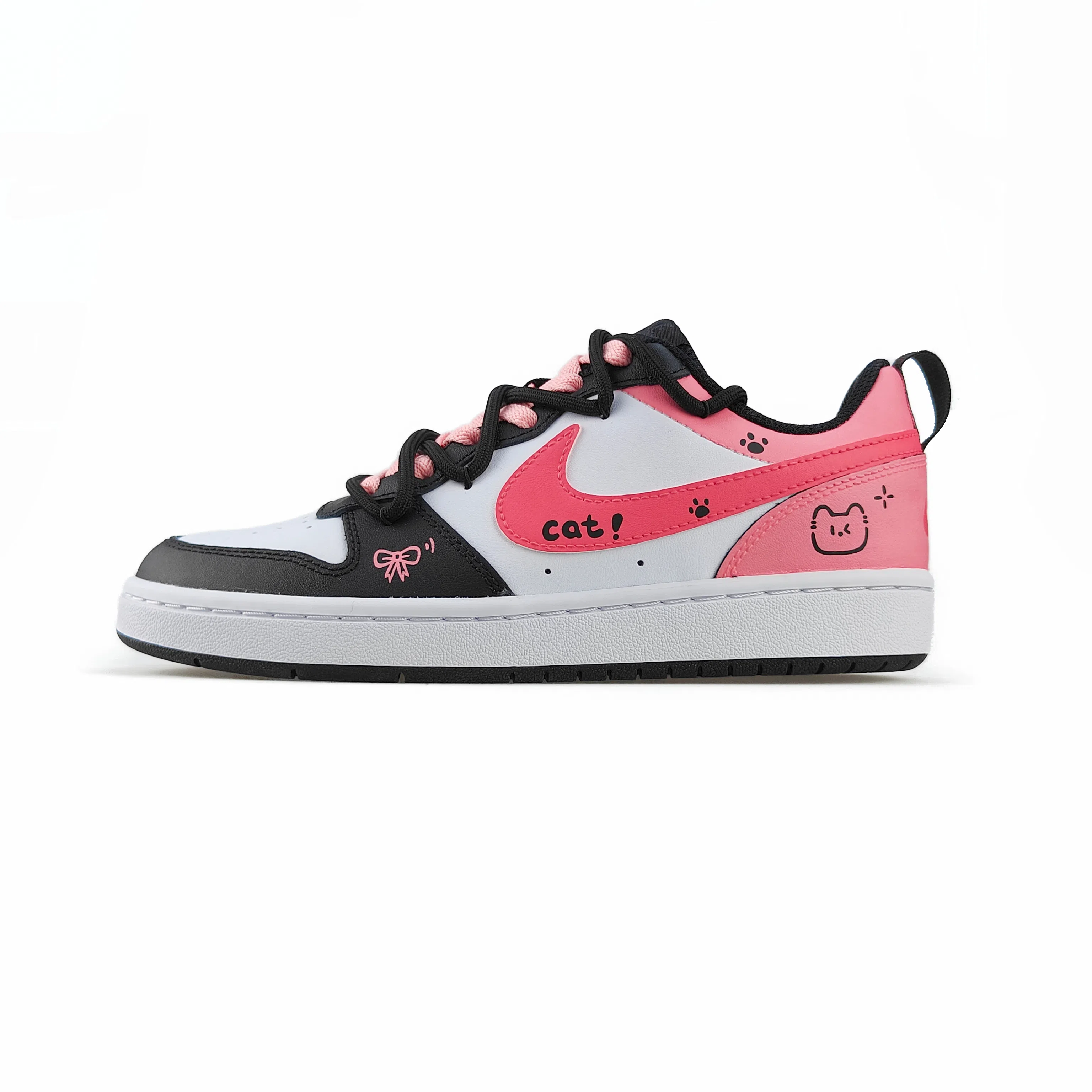 Nike Court Borough Low GS Black Pink