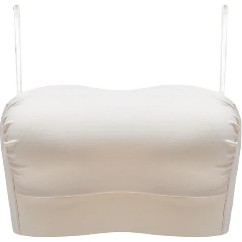 多情猫  纯色抹胸聚拢防下垂美背薄款 防走光吊带显瘦背心一体杯文胸