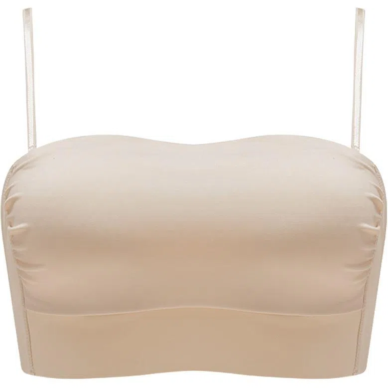 多情猫  纯色抹胸聚拢防下垂美背薄款 防走光吊带显瘦背心一体杯文胸