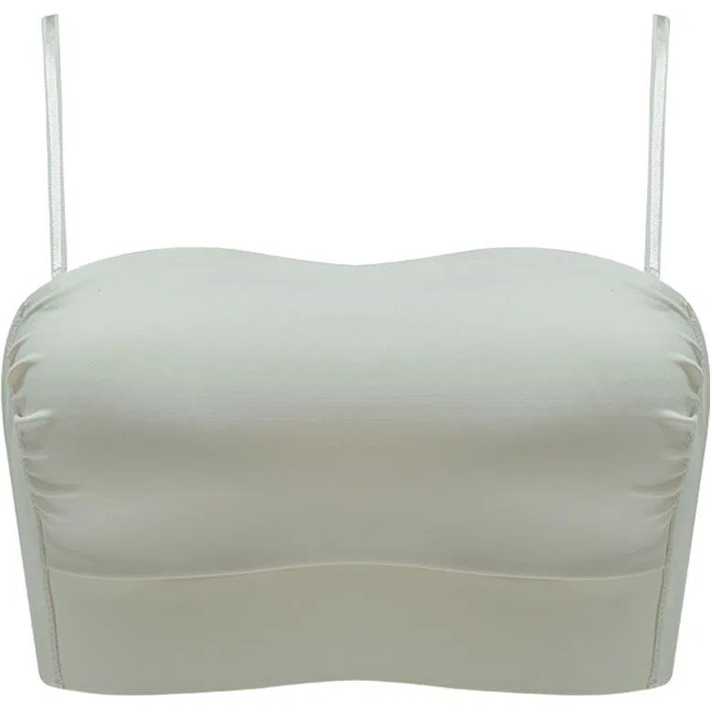 多情猫  纯色抹胸聚拢防下垂美背薄款 防走光吊带显瘦背心一体杯文胸