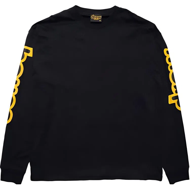 Drew House logo Ls Hug Tee Black LogoT
