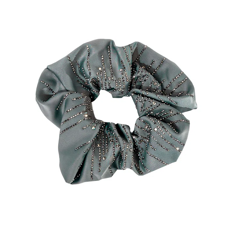 卡铂雅 黑色潮流设计港风气质复古镶钻极简高级感韩流 发圈 女款