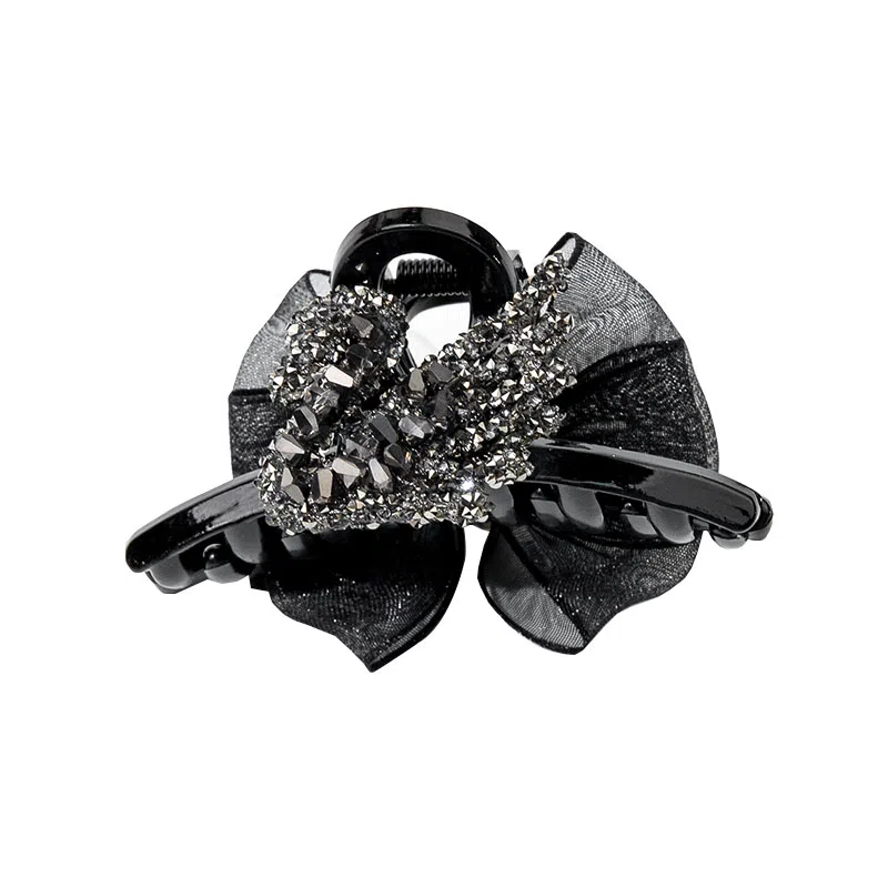 卡铂雅 黑色潮流设计港风气质复古镶钻极简高级感韩流 发夹 女款