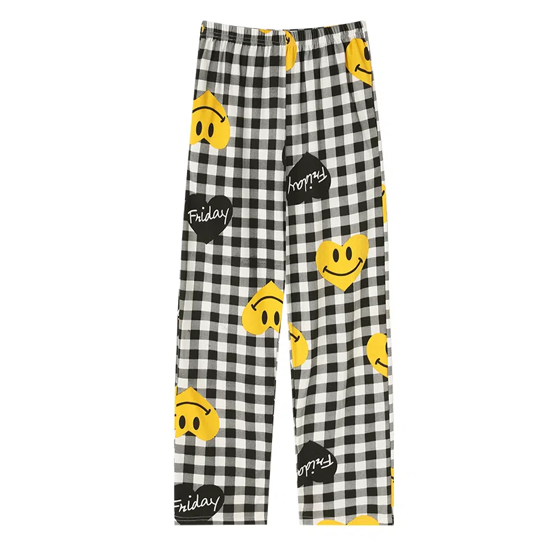 莫代尔 时尚格子印花舒适亲肤长裤睡裤 女款 花色